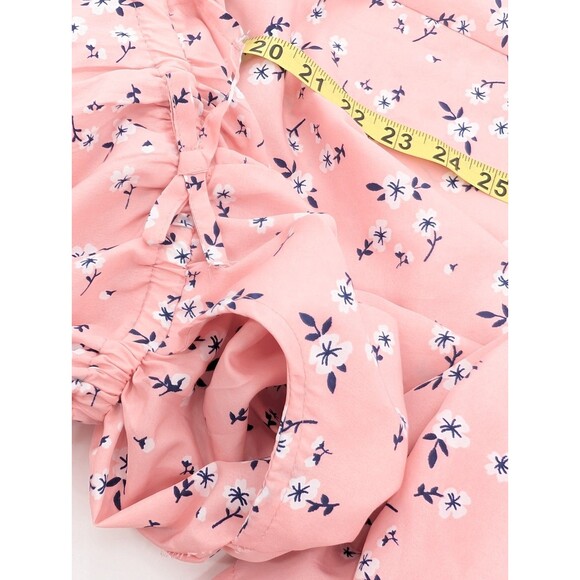 FreeStyle Revolution Pastel Pink Floral Romper Jumpsuit One Piece Girls Size 7 - Picture 8 of 8